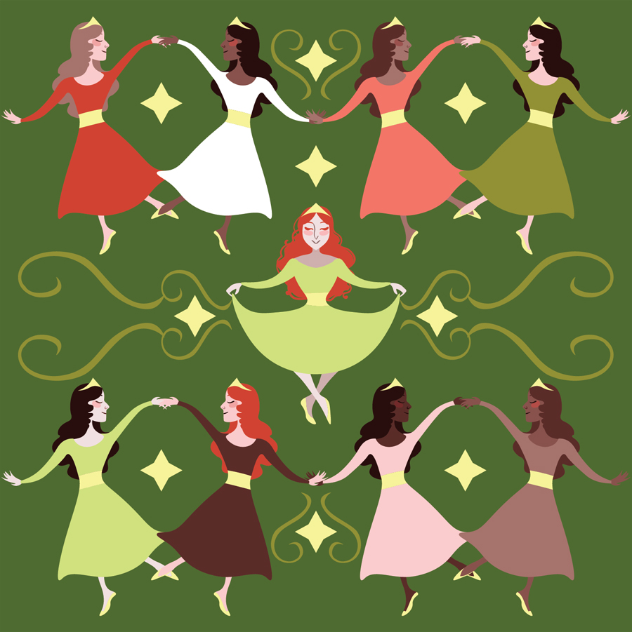 Day 9 of 12 Days of Christmas: Nine ladies dancing