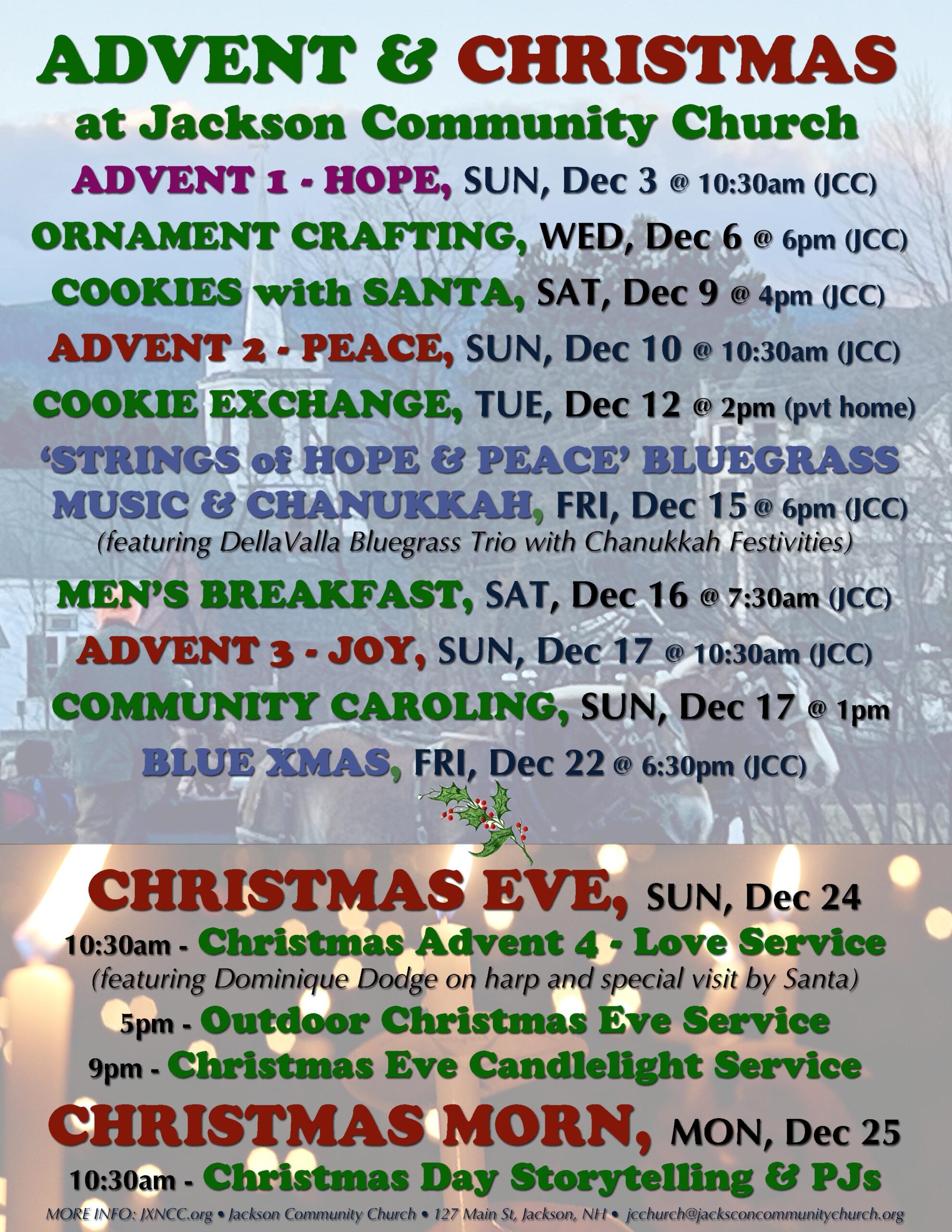 Advent & Christmas Schedule 2023